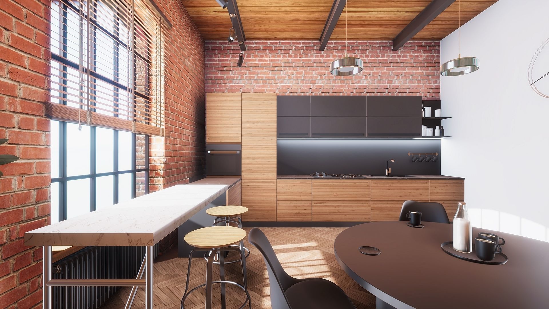 HQ ArchViz Modular Loft Office Low-poly 3D model_11