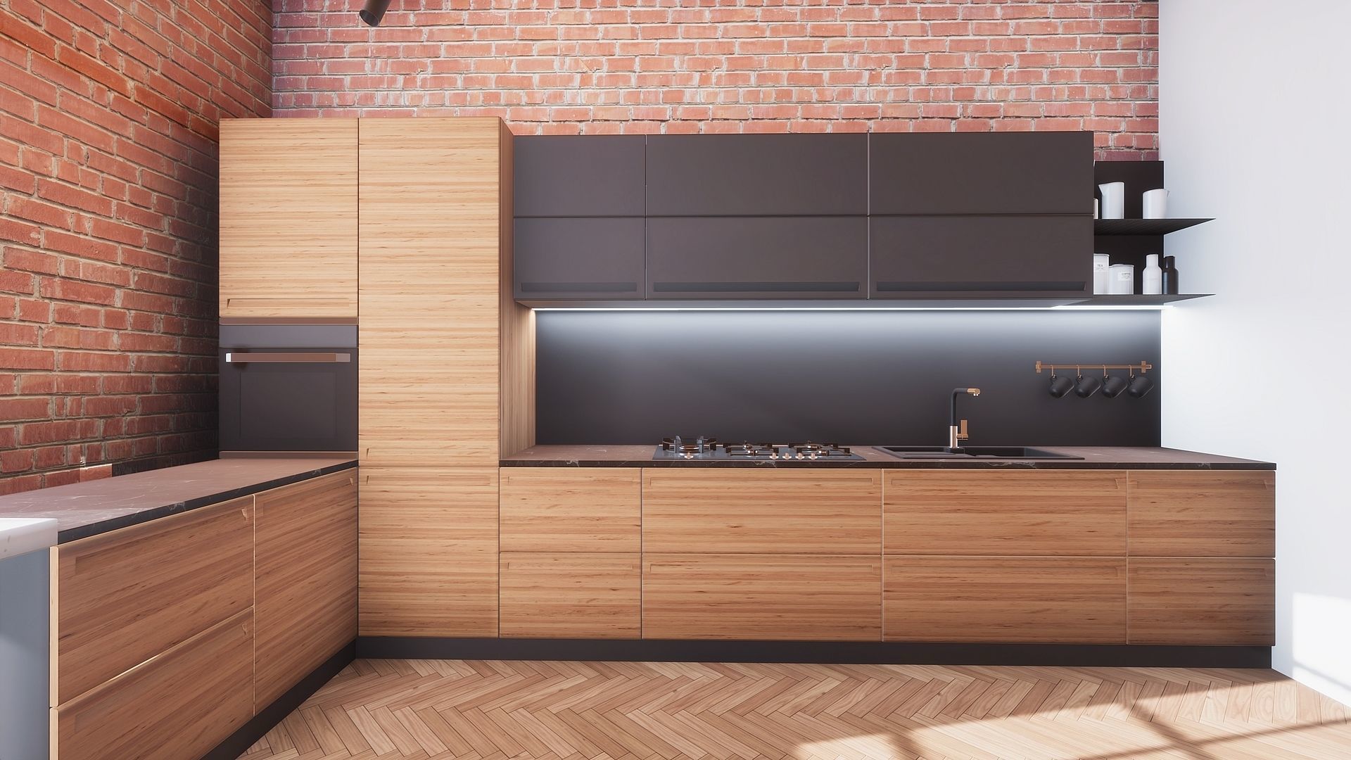 HQ ArchViz Modular Loft Office Low-poly 3D model_6