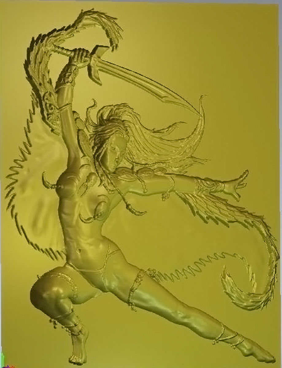 The lady in the cape 3D print model_1