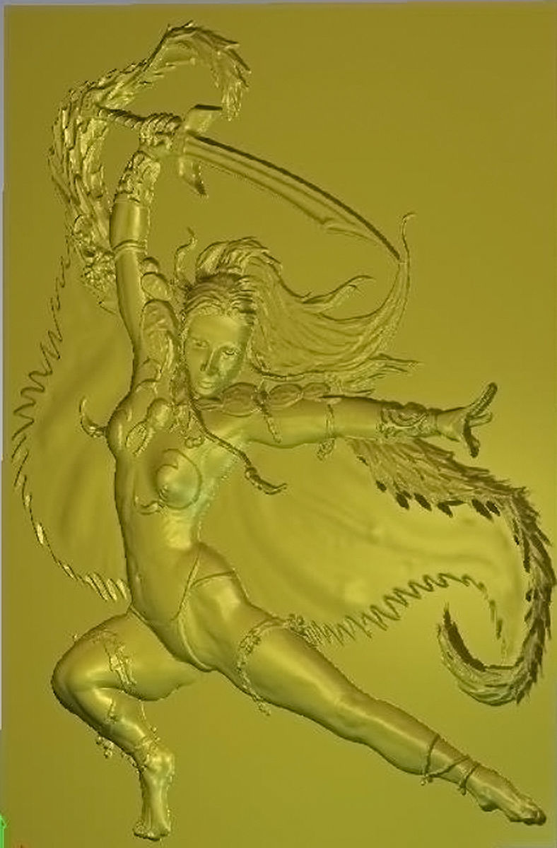 The lady in the cape 3D print model_2