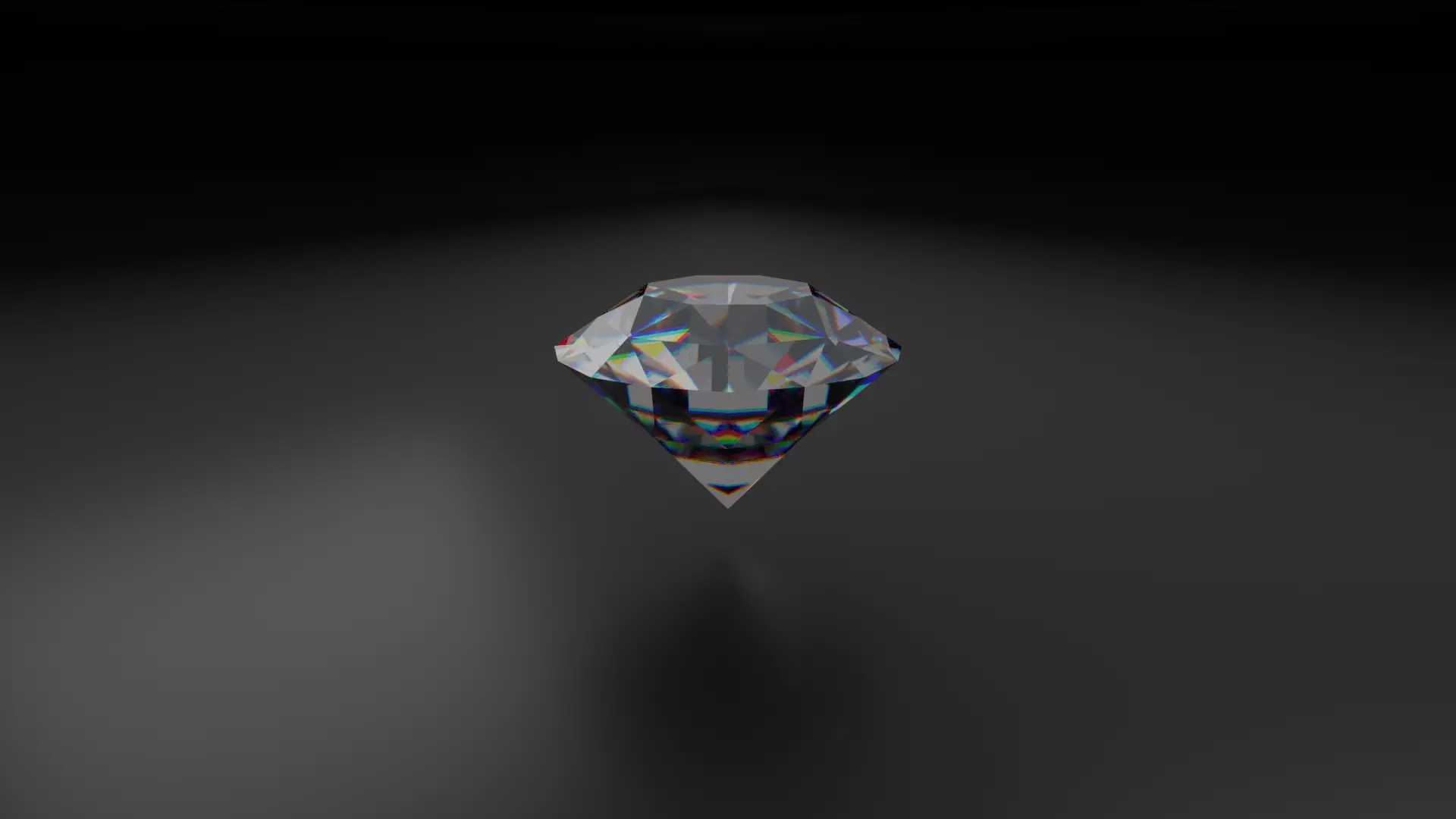 Diamond crystal  Low-poly 3D model_0