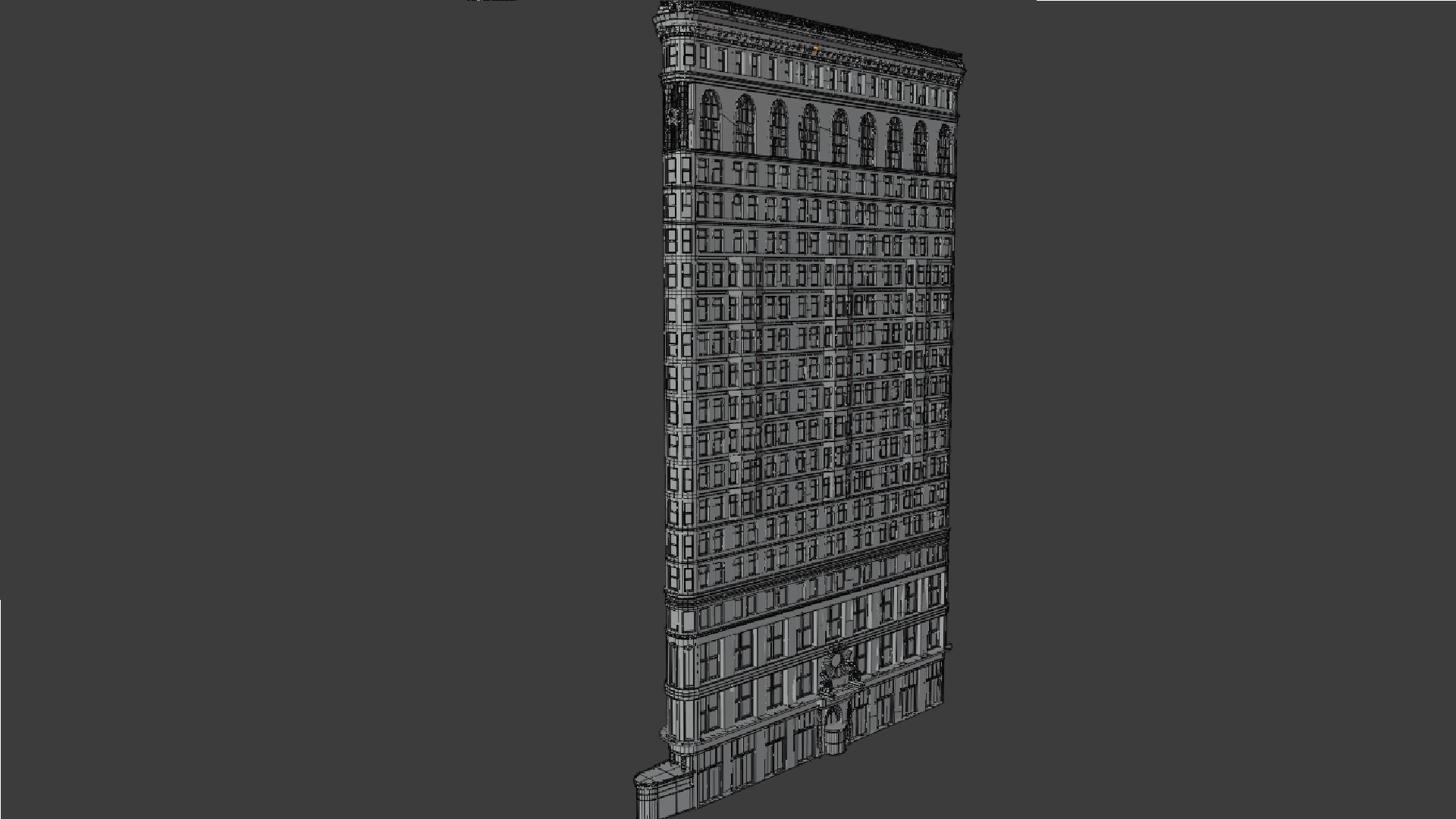 Flatiron Building Low-poly 3D model_9
