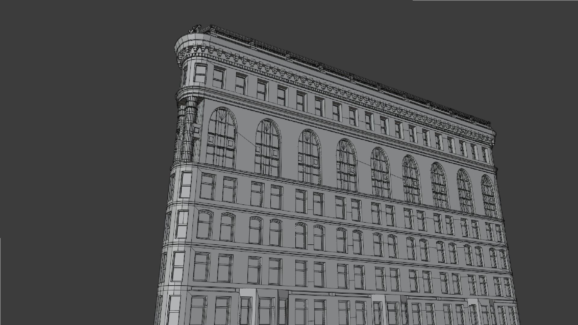 Flatiron Building Low-poly 3D model_8
