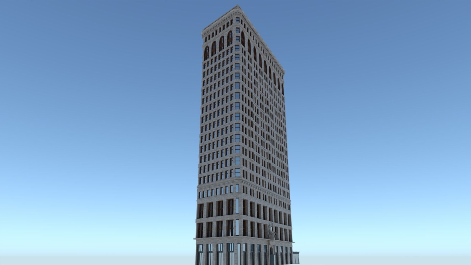 Flatiron Building Low-poly 3D model_4