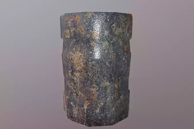 Iron Bin  Low-poly 3D model