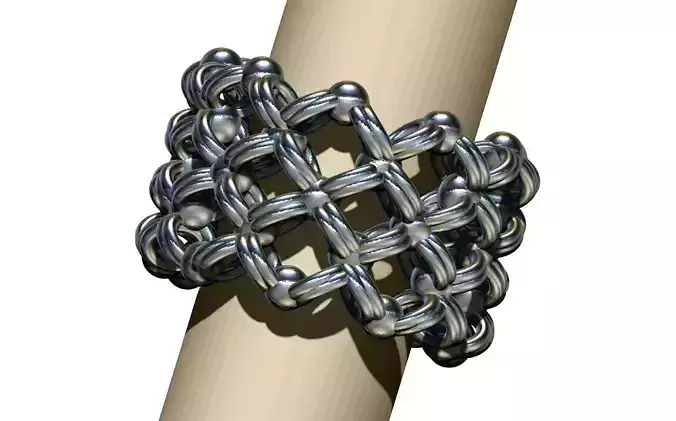 Knit Knitting Knot Detailed Ring 3D print model