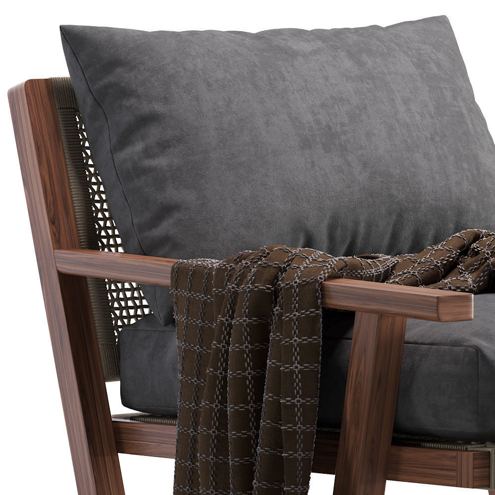 Coco Republic Bari Outdoor Lounge Chair 3D model_1