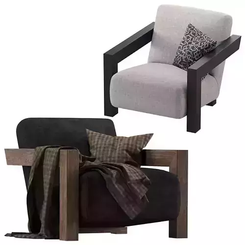 Coco Republic CR Essentials Breu Occasional Chair 3D model