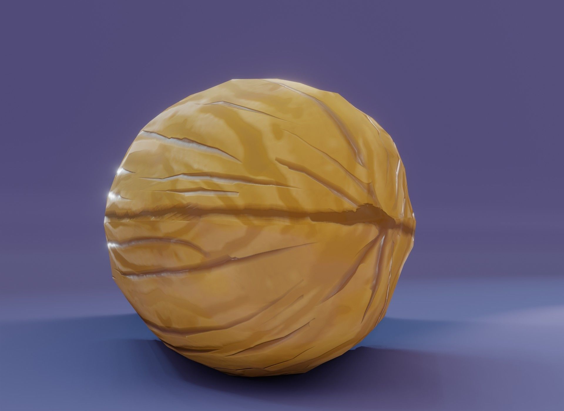 Cartoon Walnut 3D Model Low-poly 3D model_7