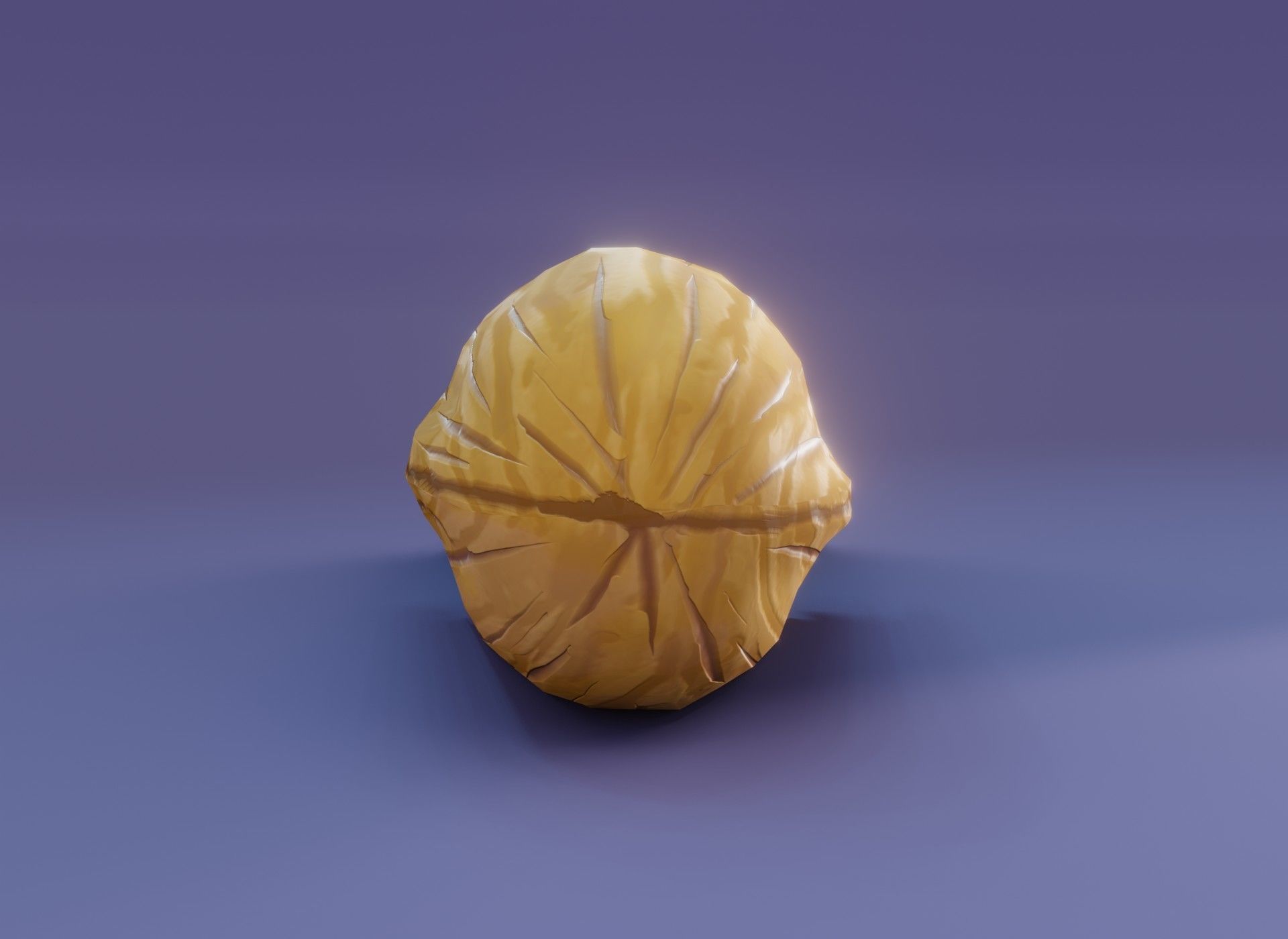 Cartoon Walnut 3D Model Low-poly 3D model_2