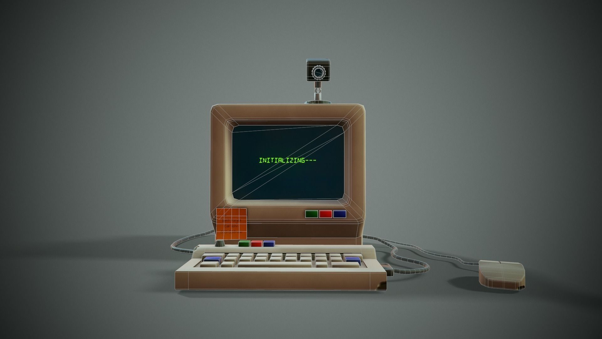 Stylized Computer - Tutorial Included Low-poly 3D model_11