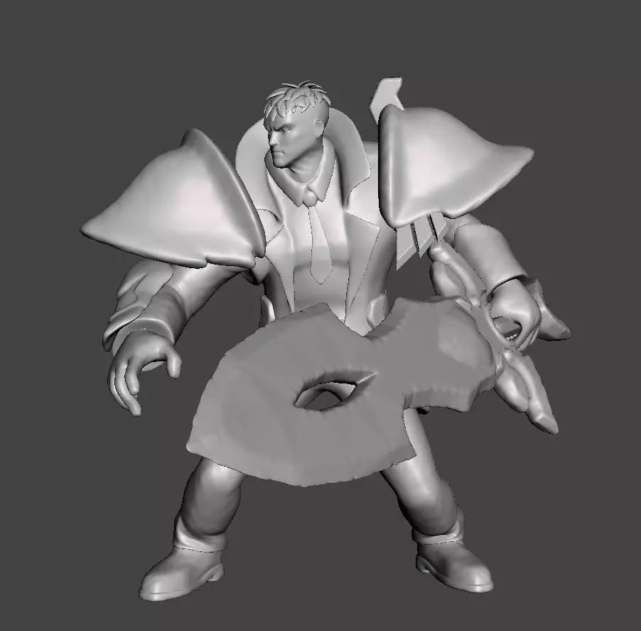 Battle Academia Garen 3D Model 3D print model