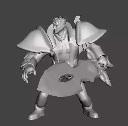 Battle Academia Garen 3D Model