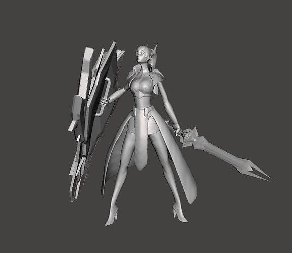 Battle Academia Leona 3D Model 3D print model