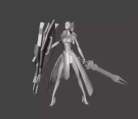 Battle Academia Leona 3D Model