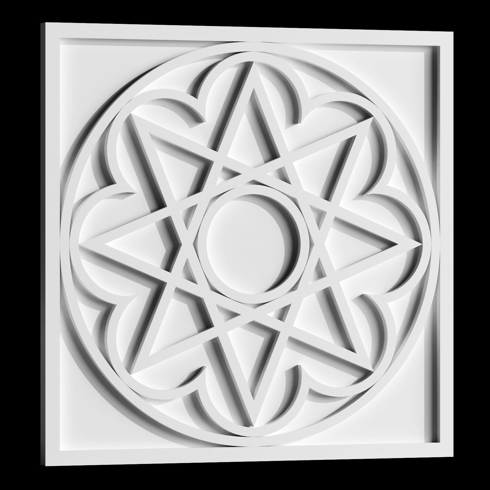 Geometric ornament of the east-01 Free 3D model_2