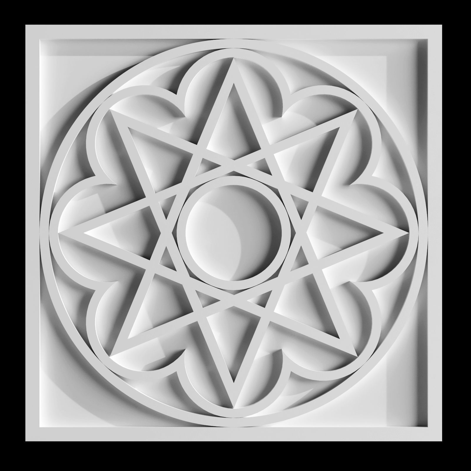 Geometric ornament of the east-01 Free 3D model_1