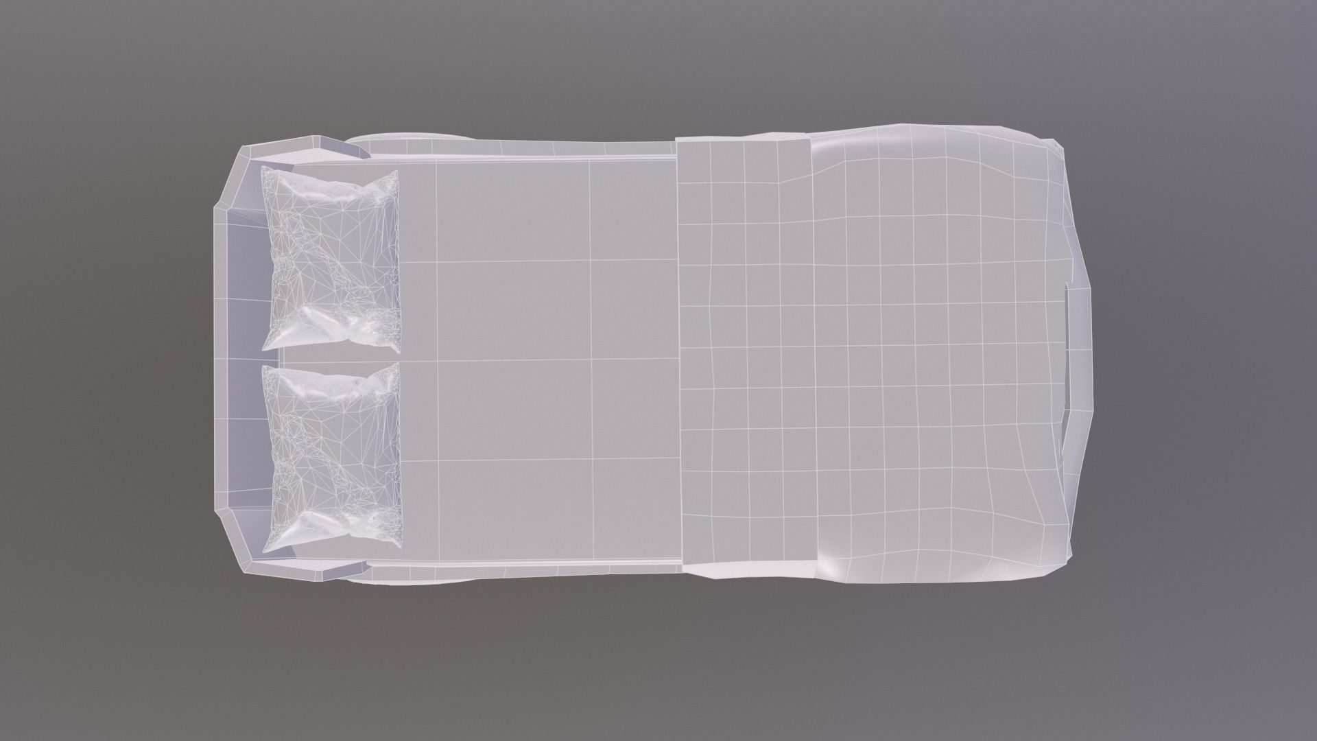 Kids Bed Low-poly 3D model_5