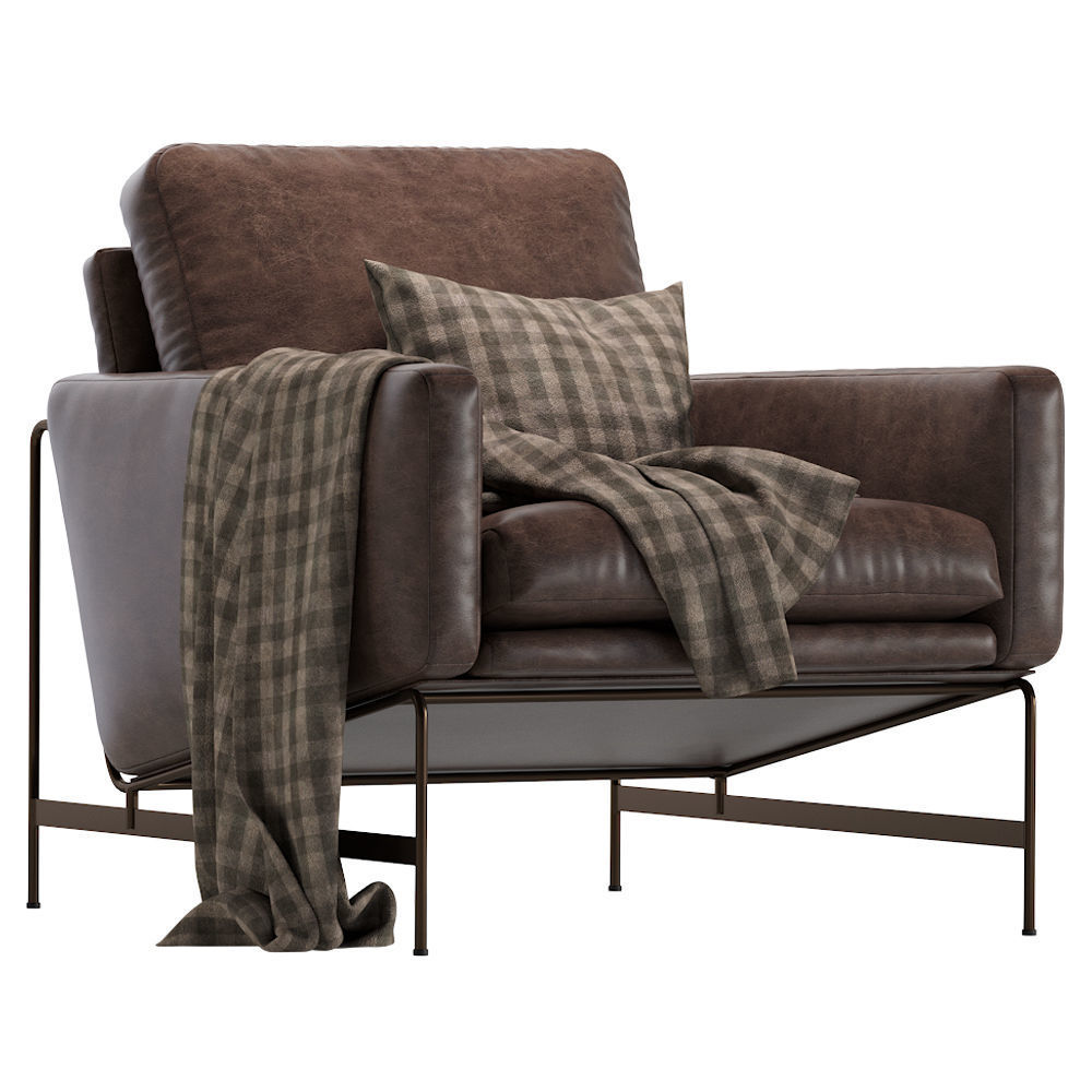 Coco Republic Clement Occasional Chair 3D model MAX OBJ MAT