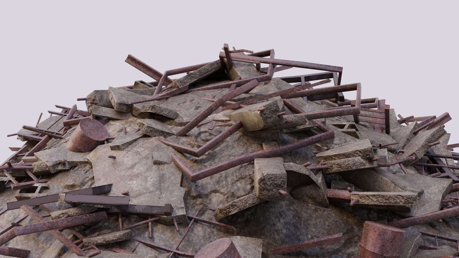 Ruin Debris Kit Low-poly 3D model_5