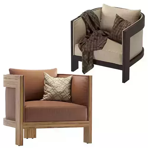 Coco Republic Poho Leather Occasional Chair