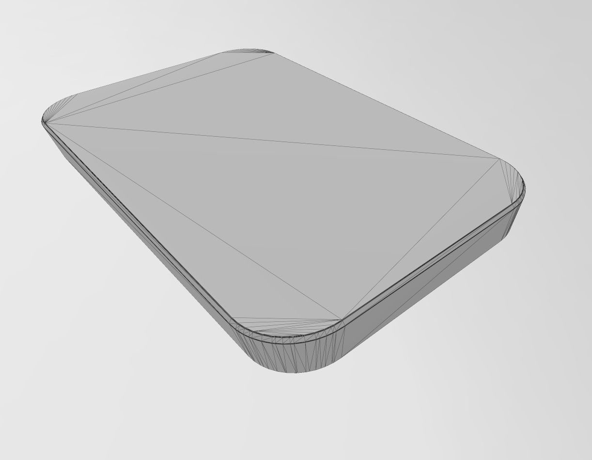 Simple rectangular carved tray 3D print model_10