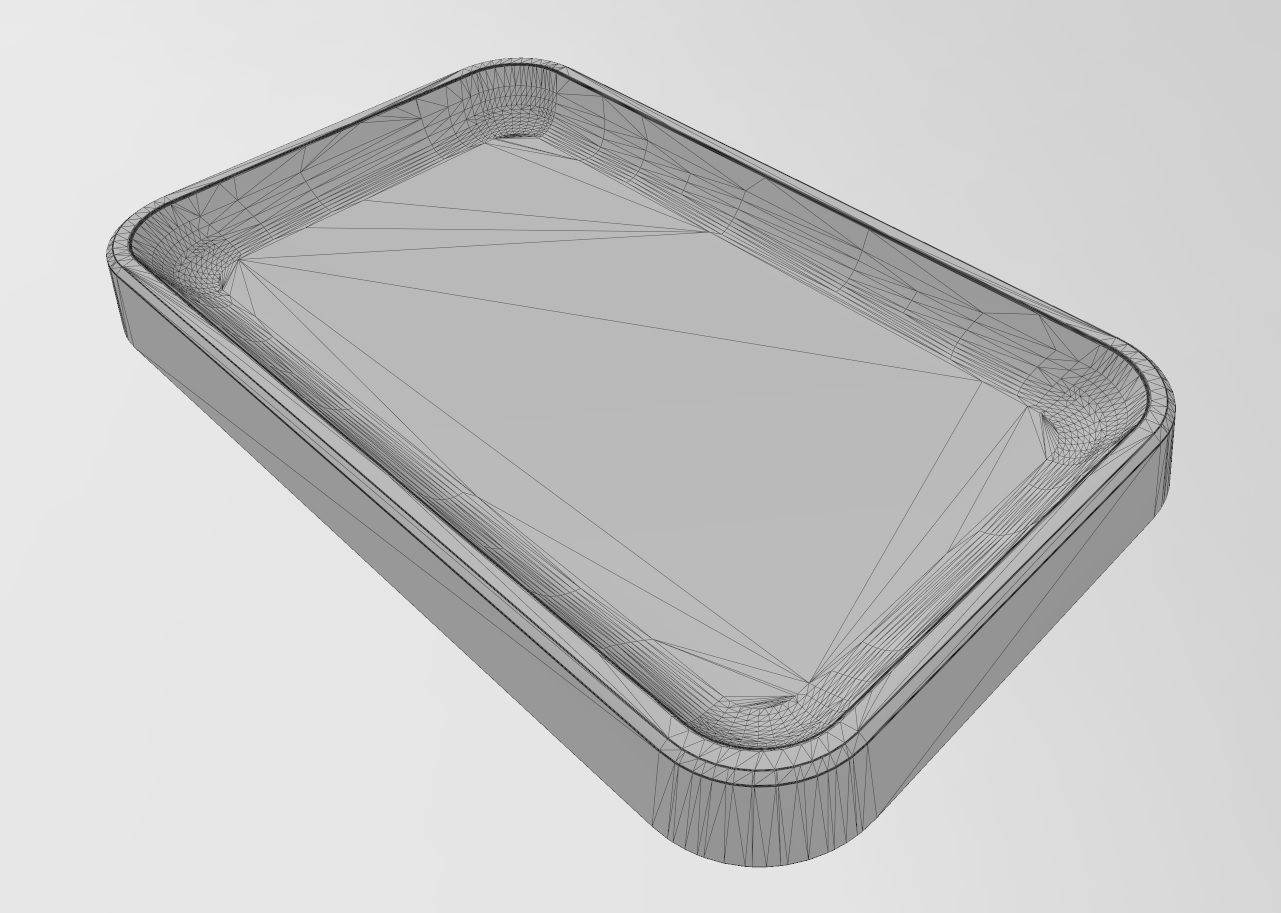 Simple rectangular carved tray 3D print model_9