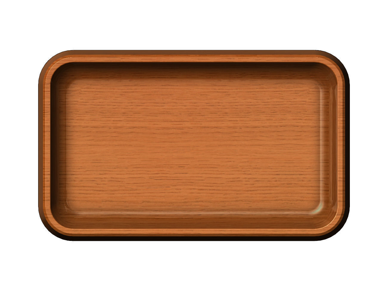 Simple rectangular carved tray 3D print model_1