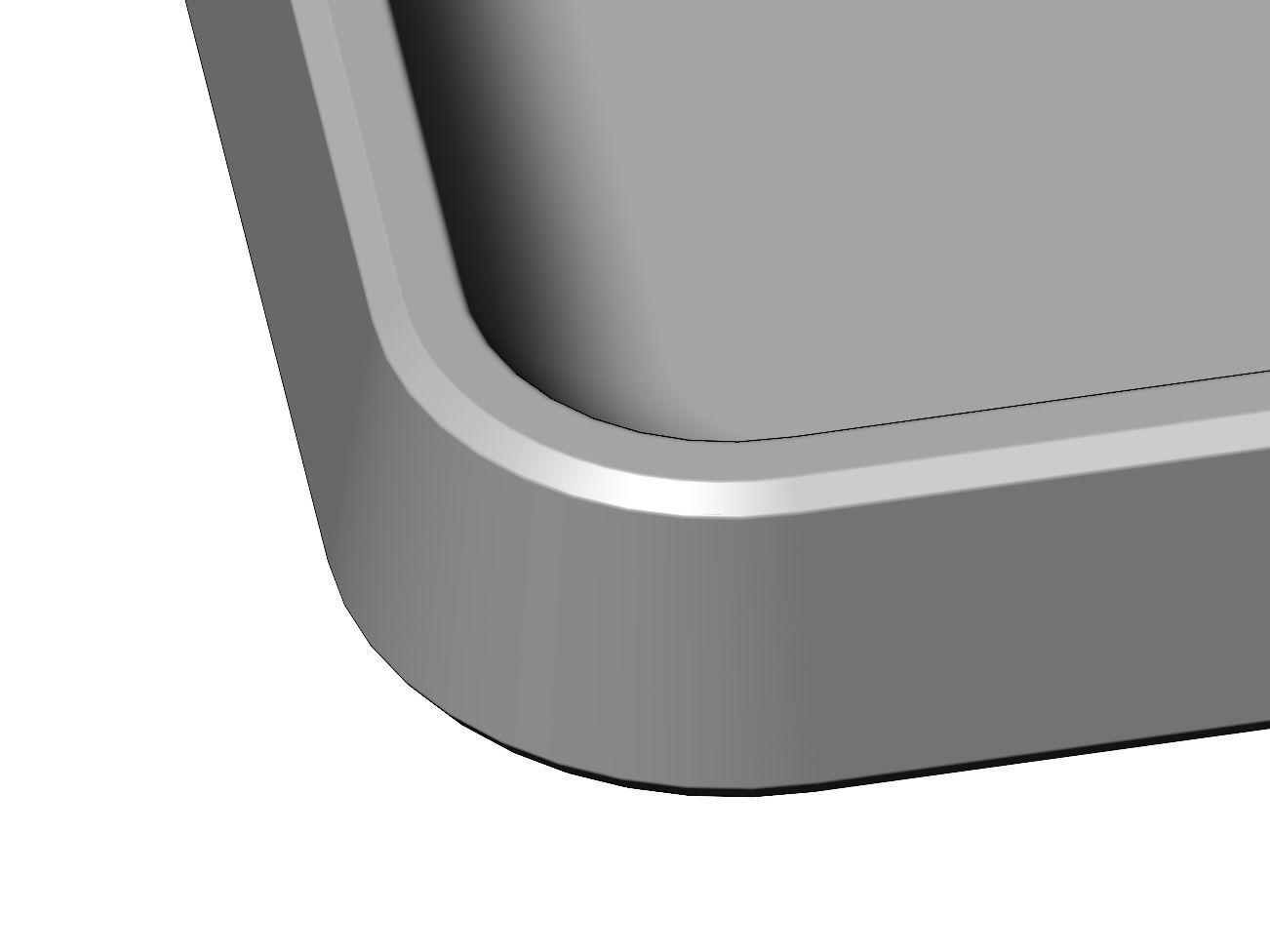 Simple rectangular carved tray 3D print model_6