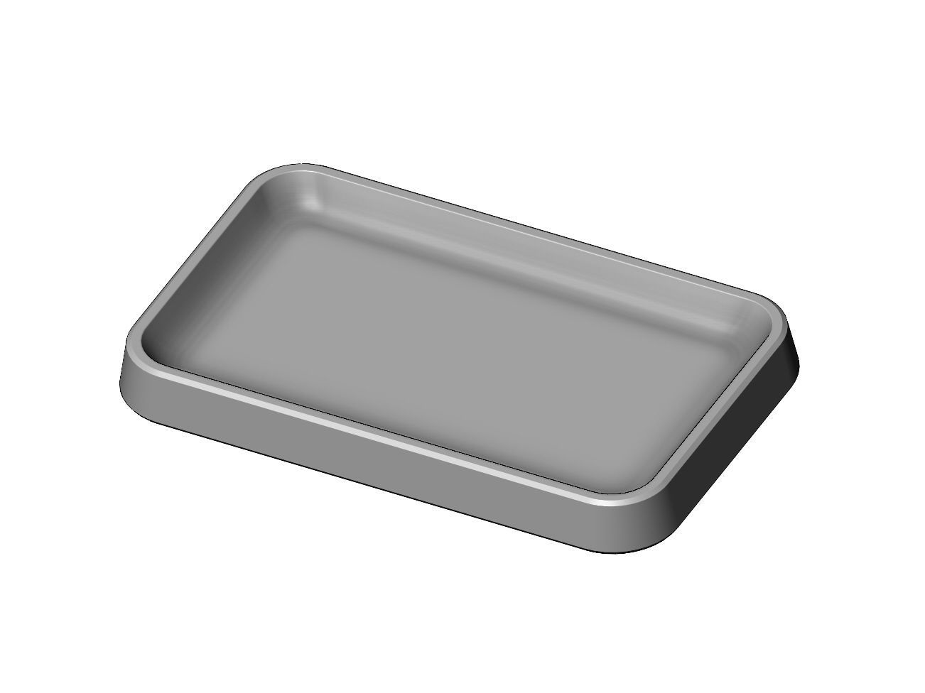Simple rectangular carved tray 3D print model_3