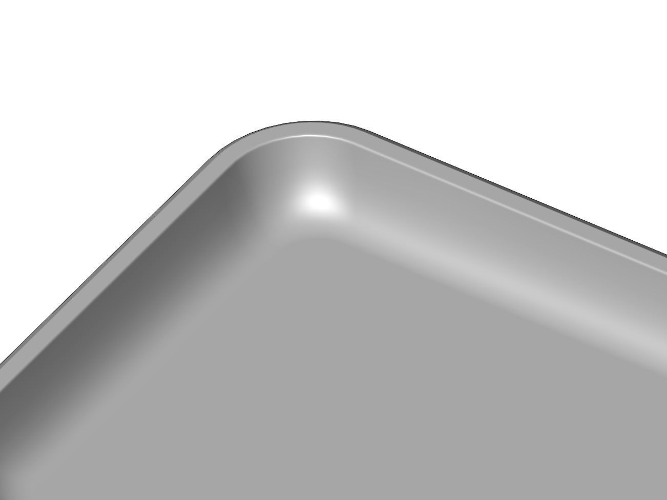 Simple rectangular carved tray 3D print model_7