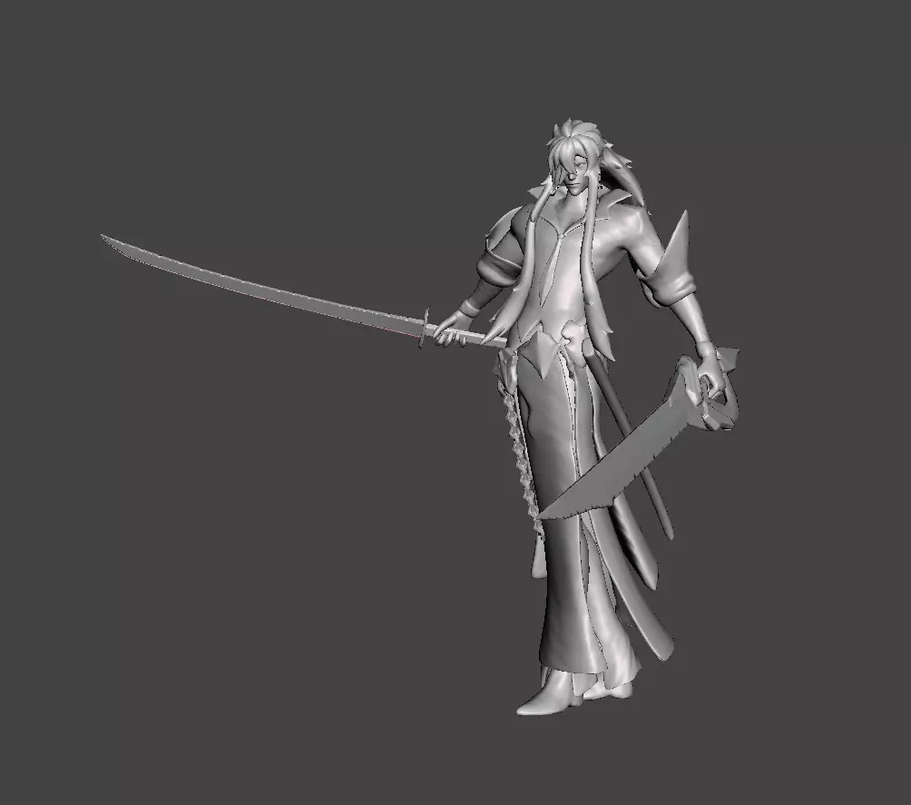 Battle Academia Yone 3D Model 3D print model_0