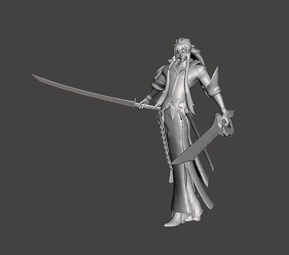 Battle Academia Yone 3D Model 3D print model