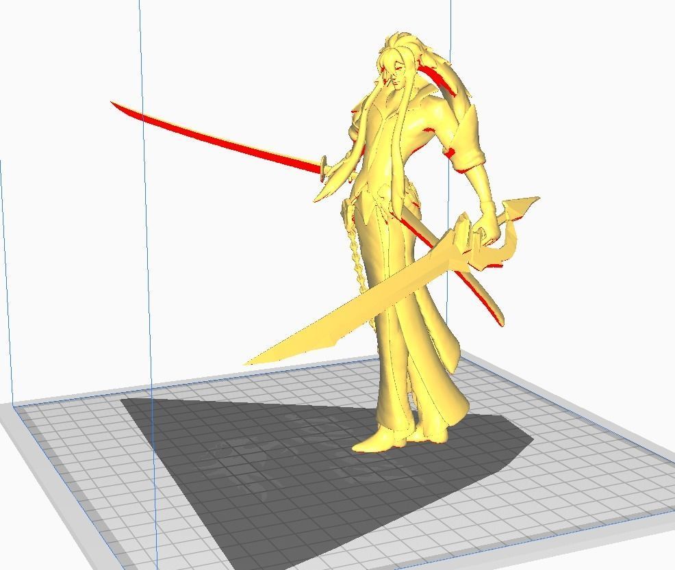 Battle Academia Yone 3D Model 3D print model_2