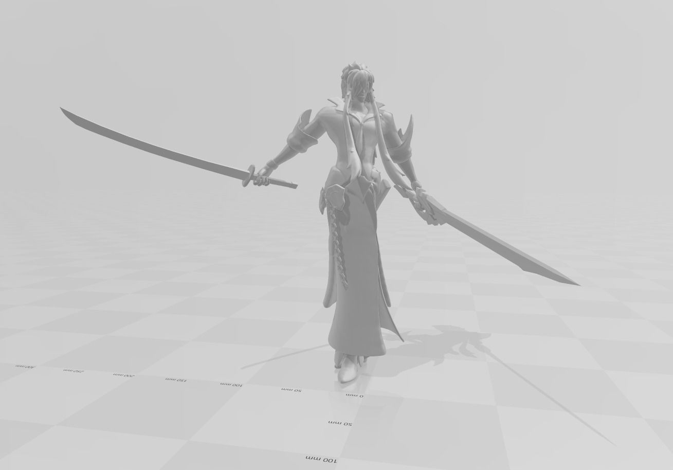 Battle Academia Yone 3D Model 3D print model_1