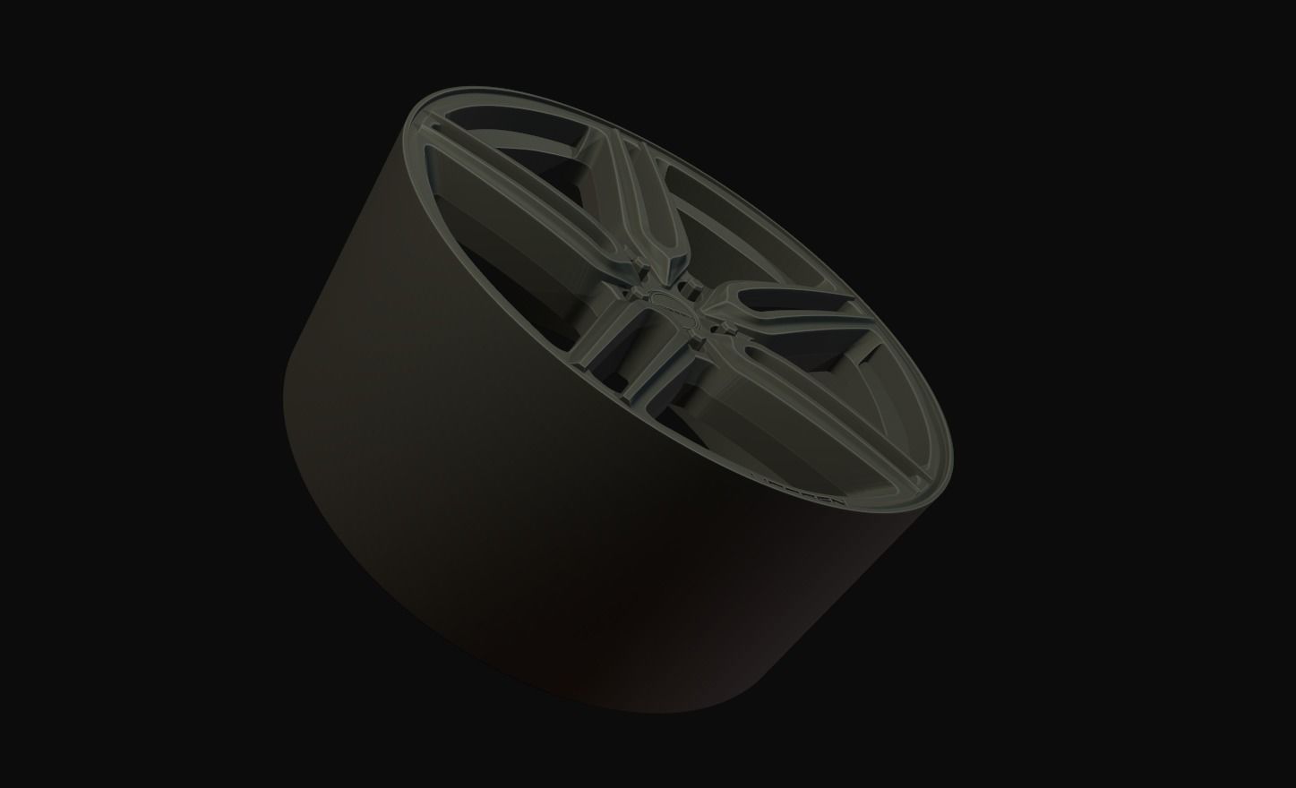 Vossen Wheel HF1 printable 3D print model_2