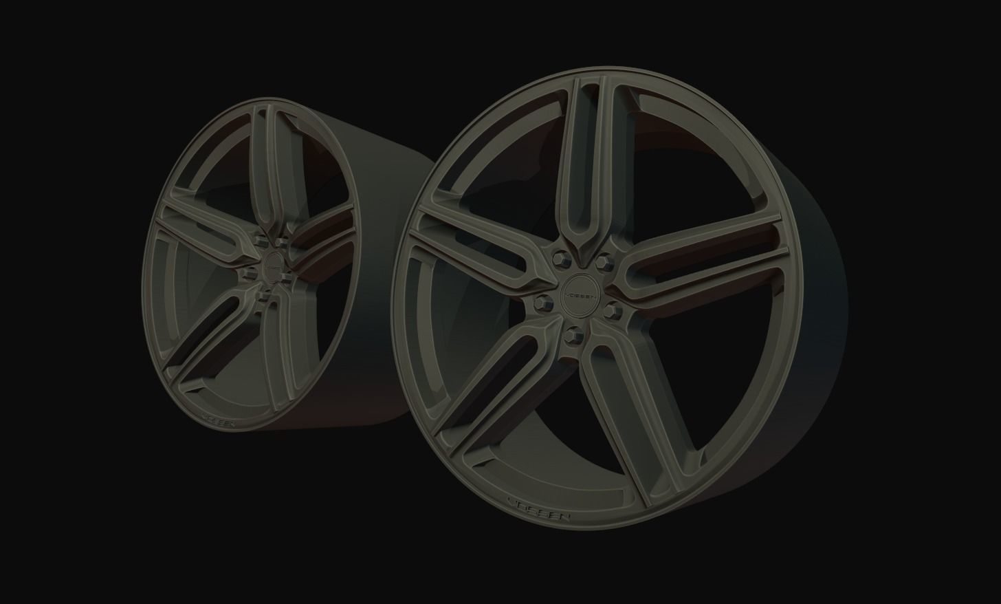 Vossen Wheel HF1 printable 3D print model_3
