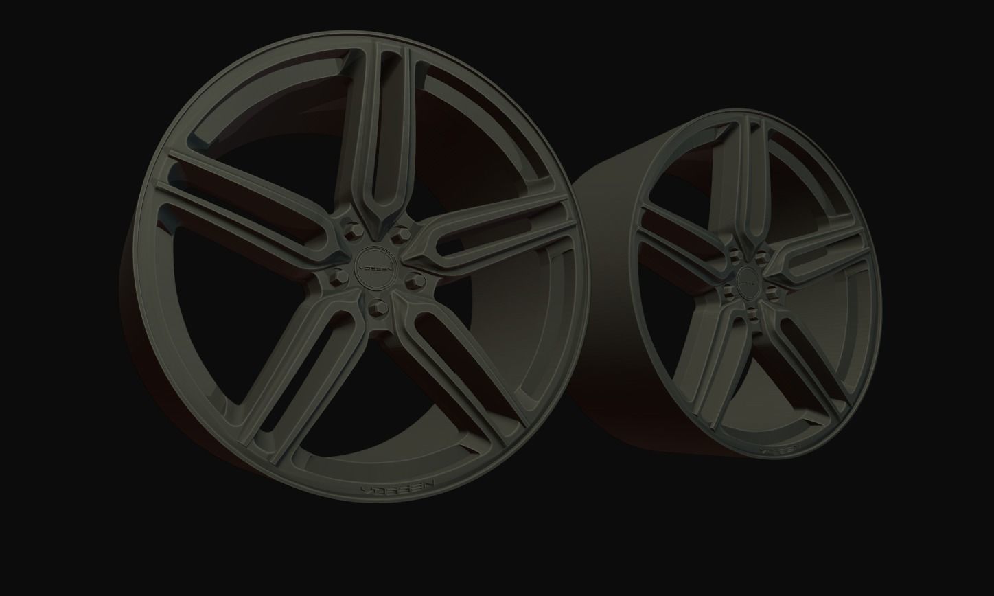 Vossen Wheel HF1 printable 3D print model_4