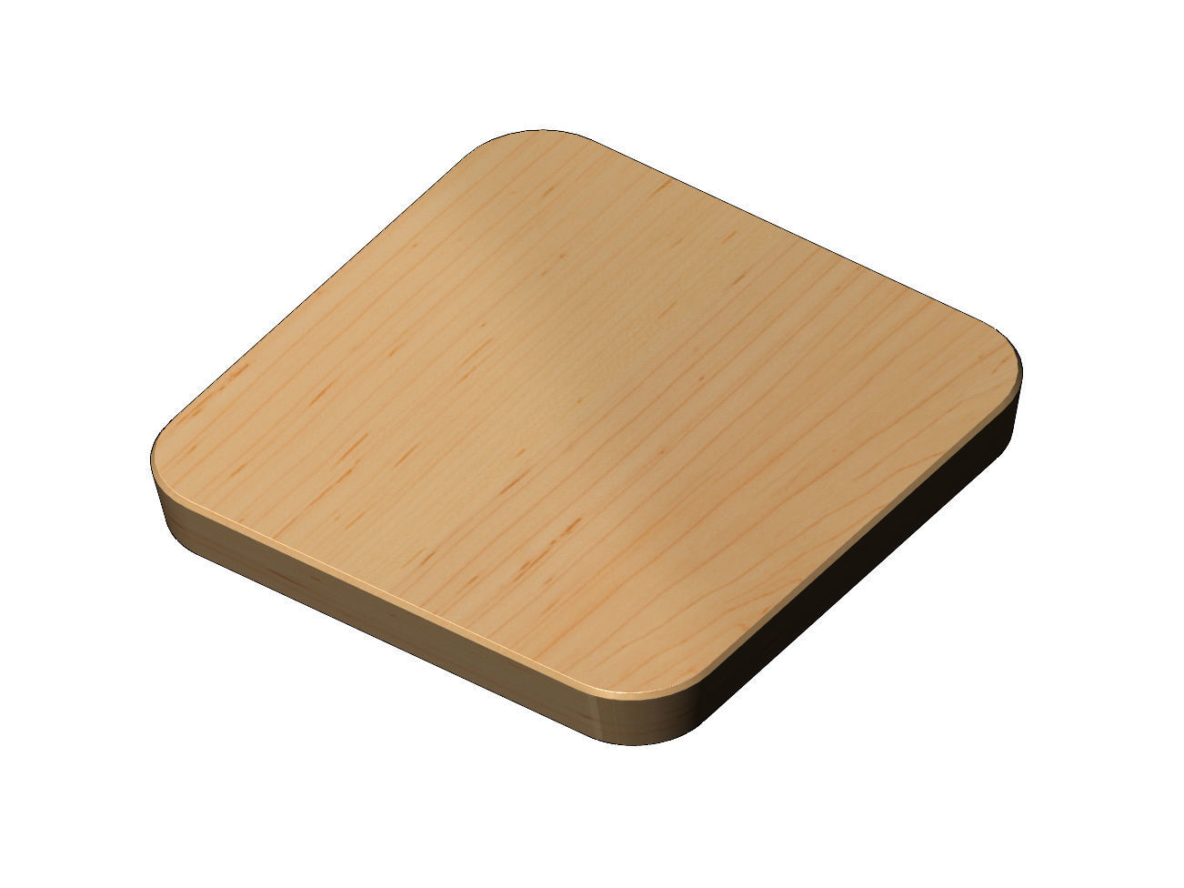 Simple square carved tray 3D print model_12