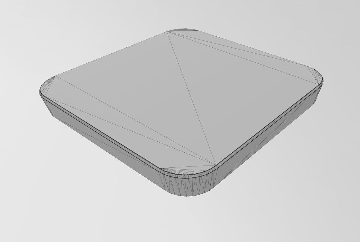Simple square carved tray 3D print model_10