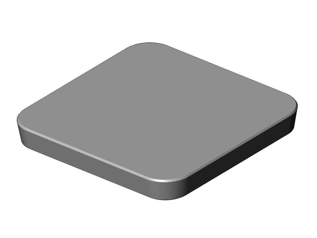 Simple square carved tray 3D print model_8