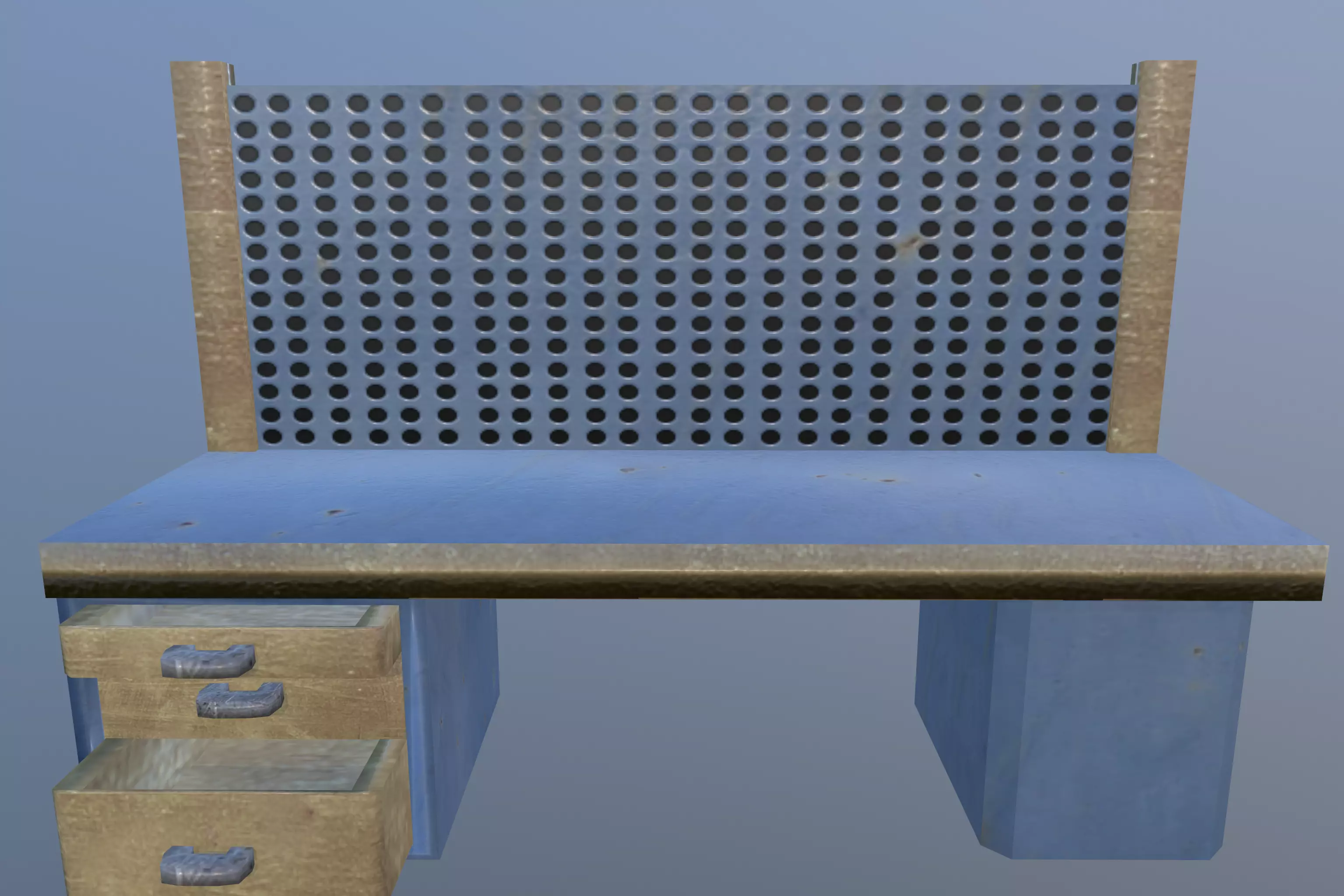 Iron Work Table Low-poly 3D model