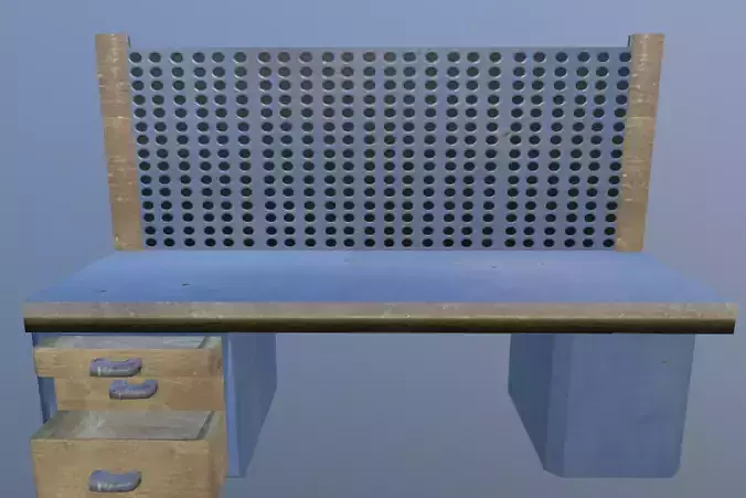  Iron Work Table  Low-poly 3D model