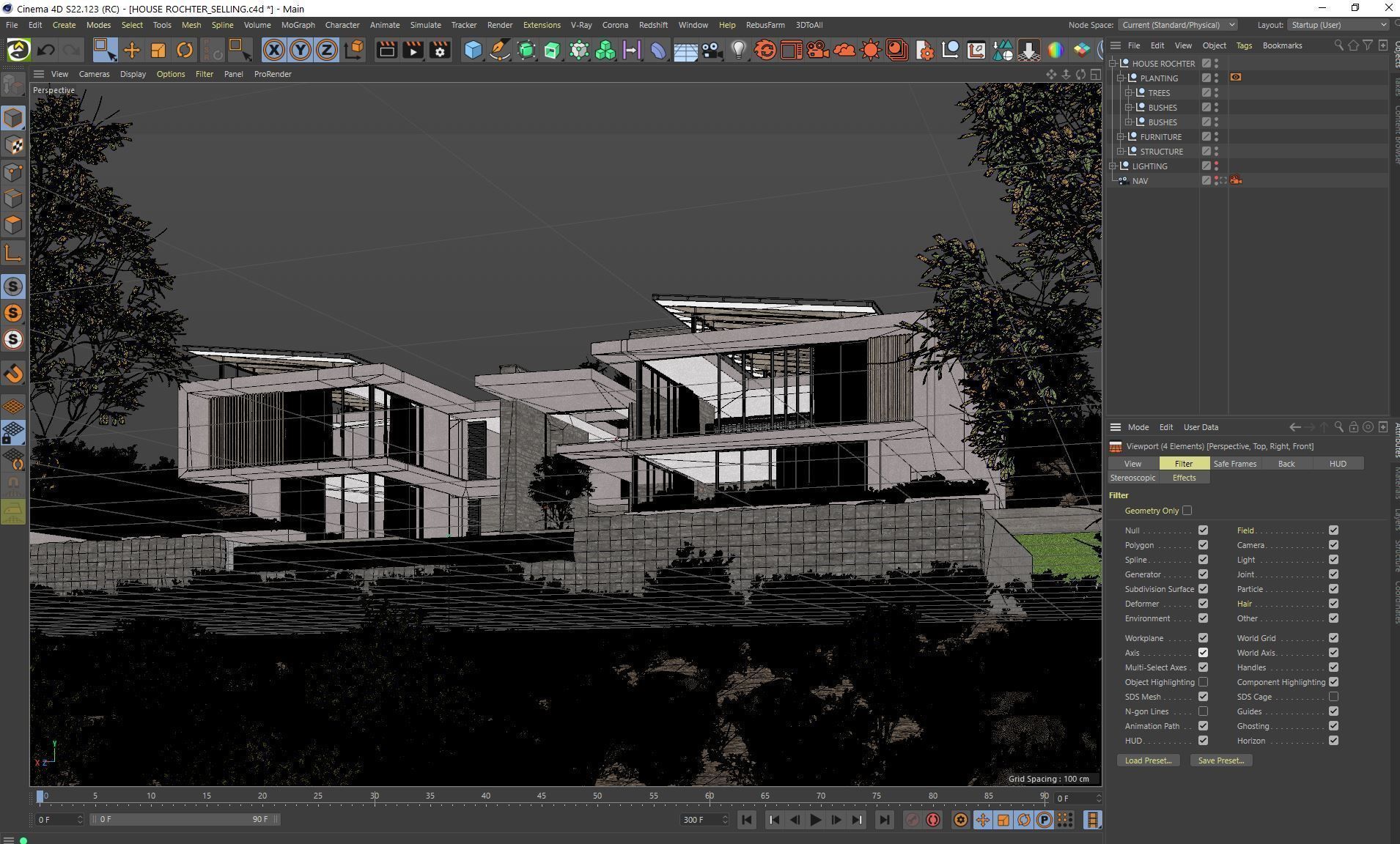 Corona - C4D Scene Files - House Rochter Exterior 3D model_5