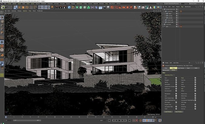 Corona - C4D Scene Files - House Rochter Exterior 3D model 6