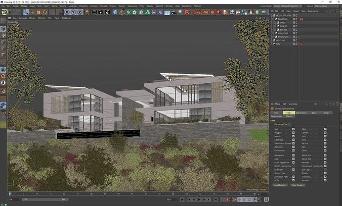 Corona - C4D Scene Files - House Rochter Exterior 3D model 5