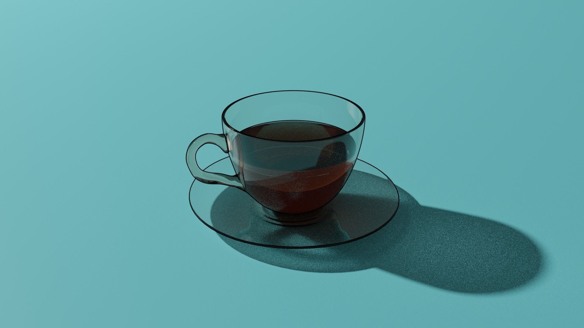 tea cup Low-poly 3D model_1