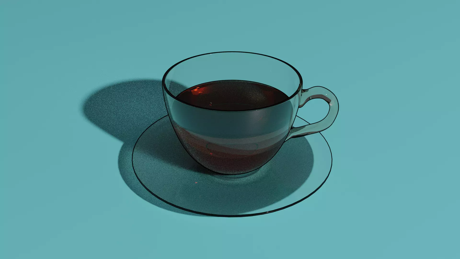 tea cup Low-poly 3D model_0