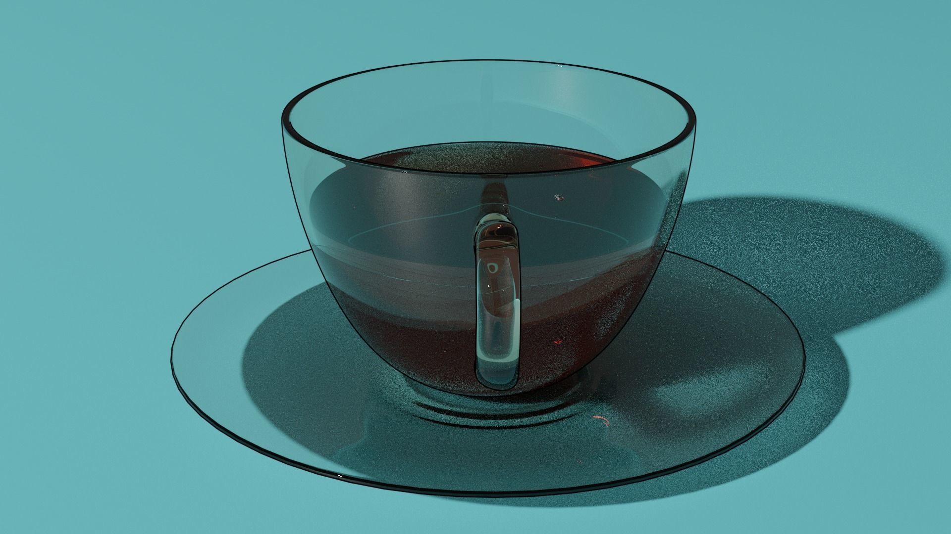 tea cup Low-poly 3D model_2