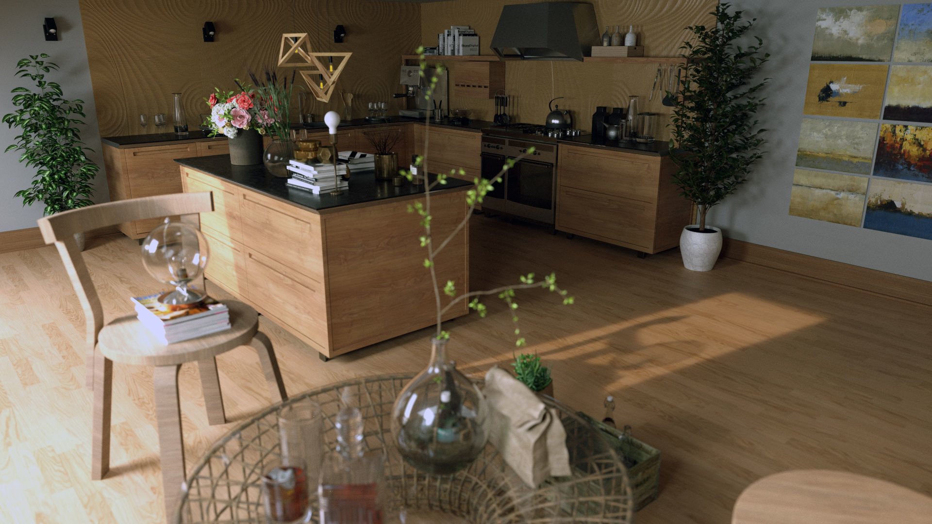 Cozy Loft 3D model_1